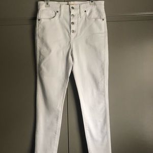 Madewell NWT High Rise White Skinny Jeans